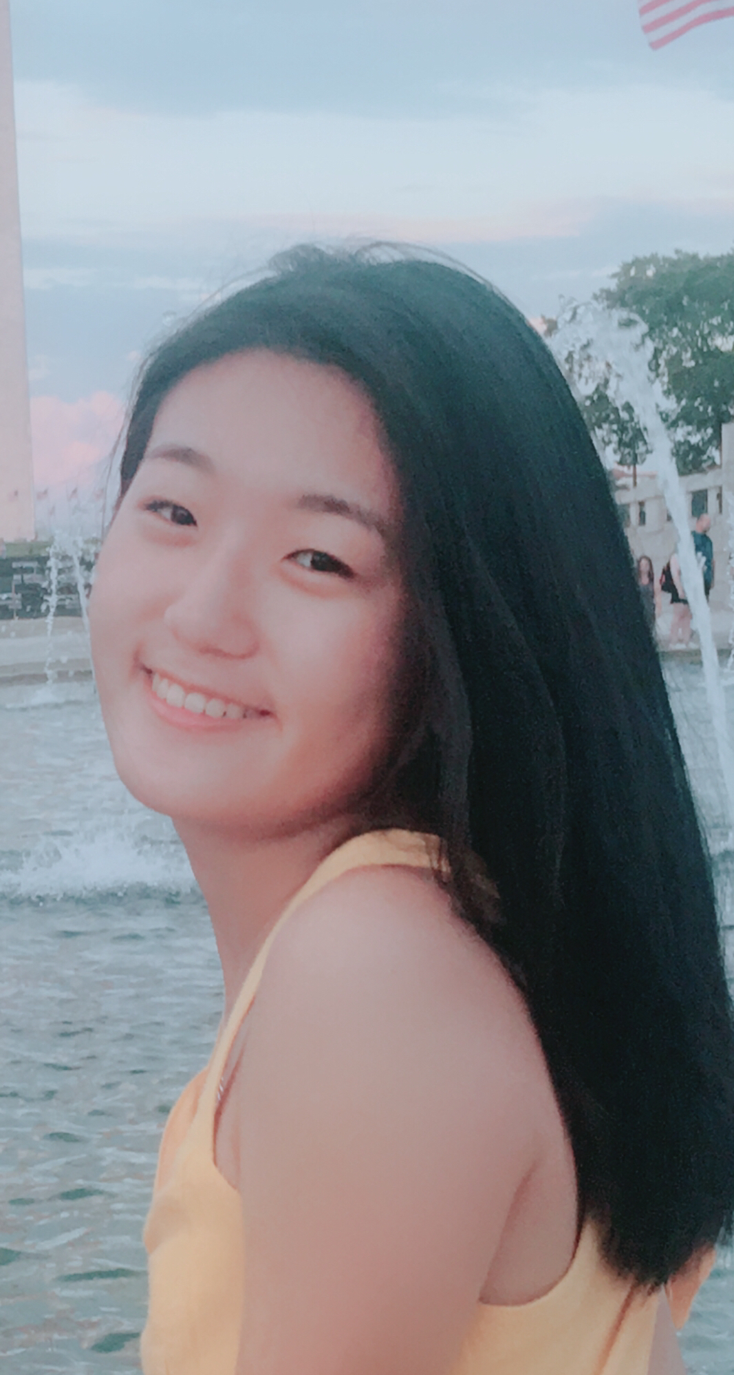 Angela Zhang 2019-2020 Teen Advisors ( headshot) with her smiley face turning her face facing to the camera