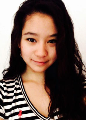 Annabelle Lee 2016-2017 Teen Advisors (selfie, close shot of her upper body blurry pciture) with her smiley face facing the camera and