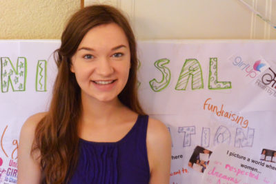 Fiona Adams_ 2015-2016 Teen Advisors (blurry picture, close angle headshot) with her smiley face facing the camera