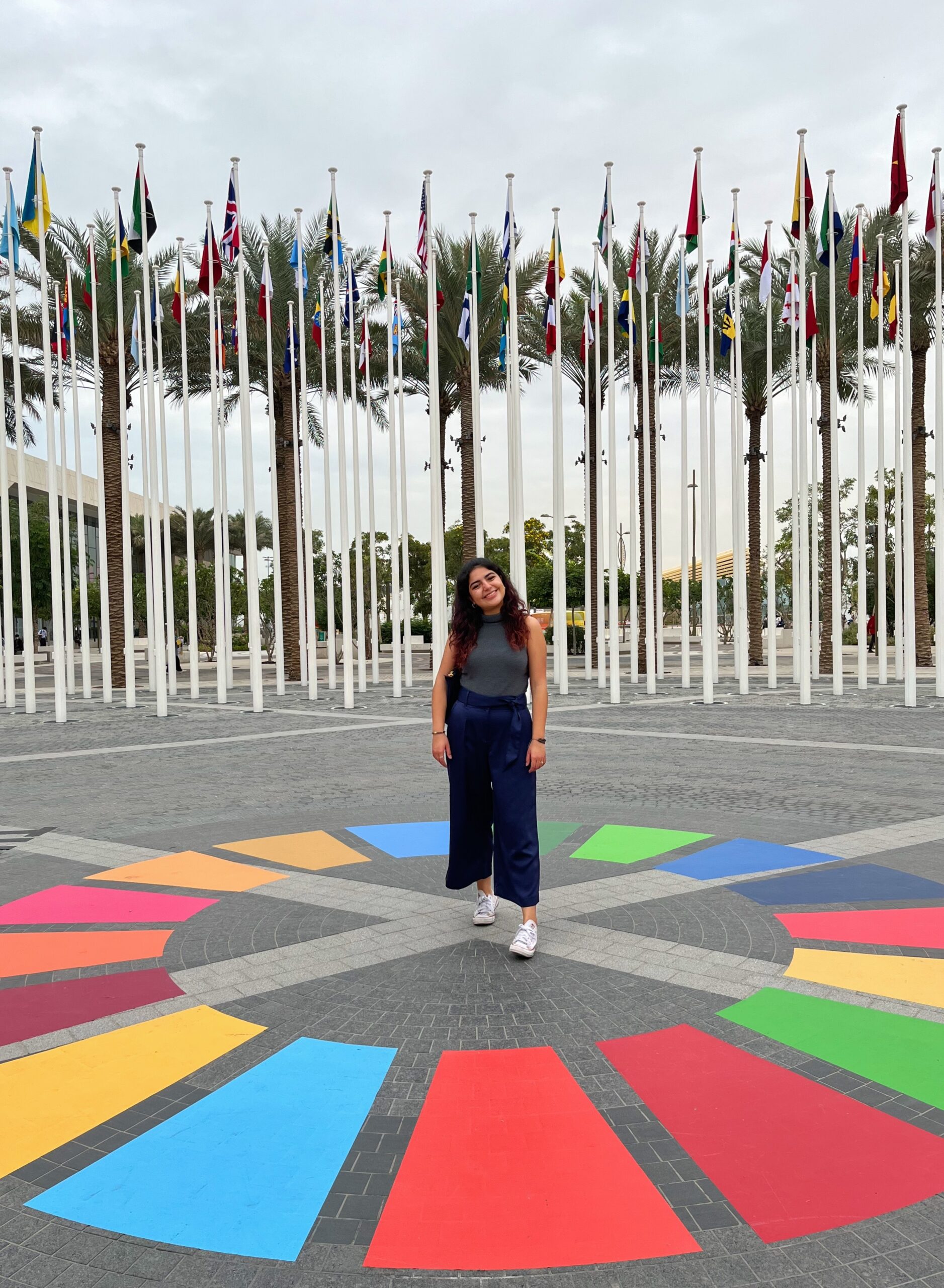 Girl Up Leader Valeria with 192 country flags