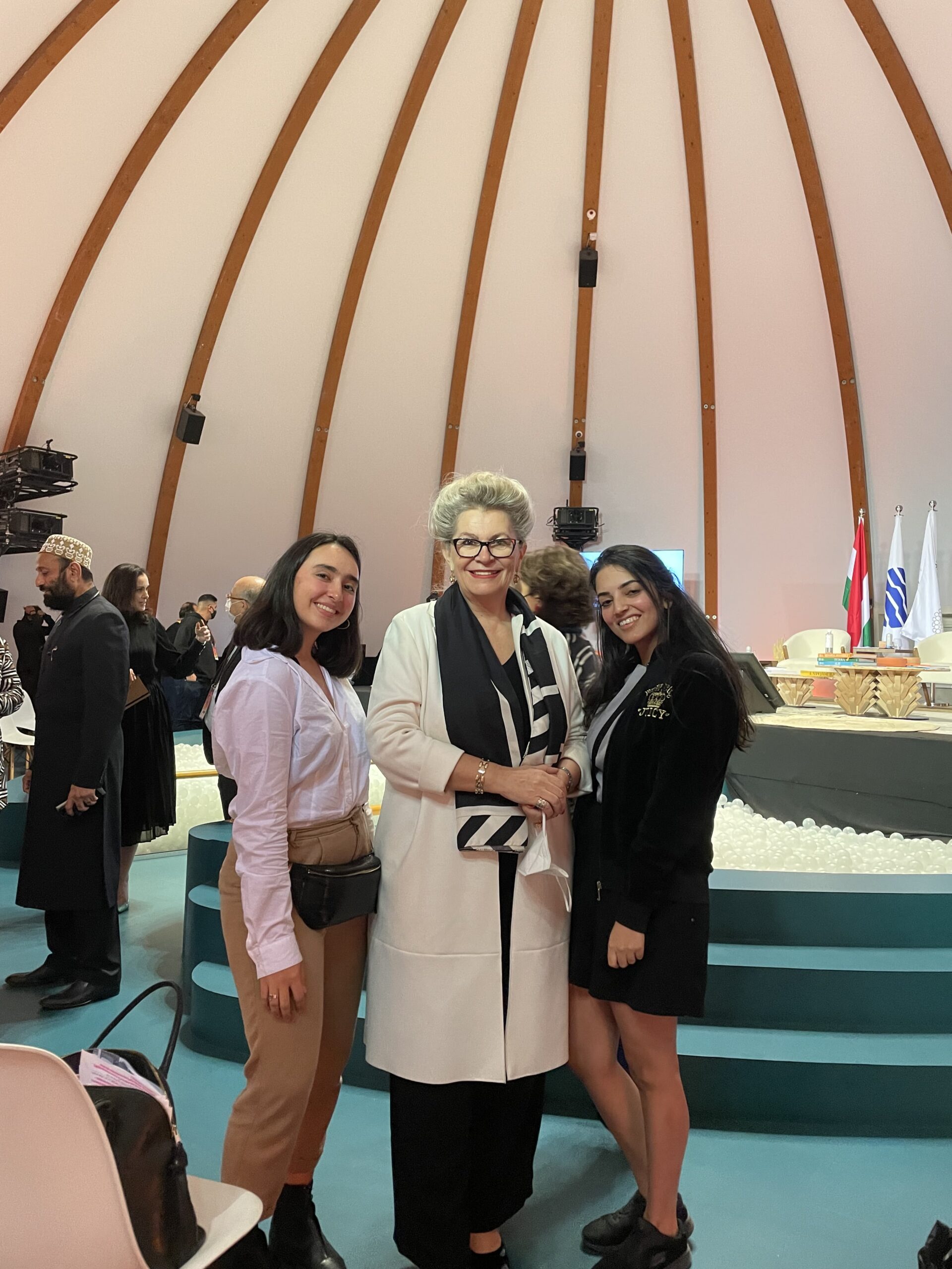 Girl Up leader Laura at a World Majlis event at Expo 2020.