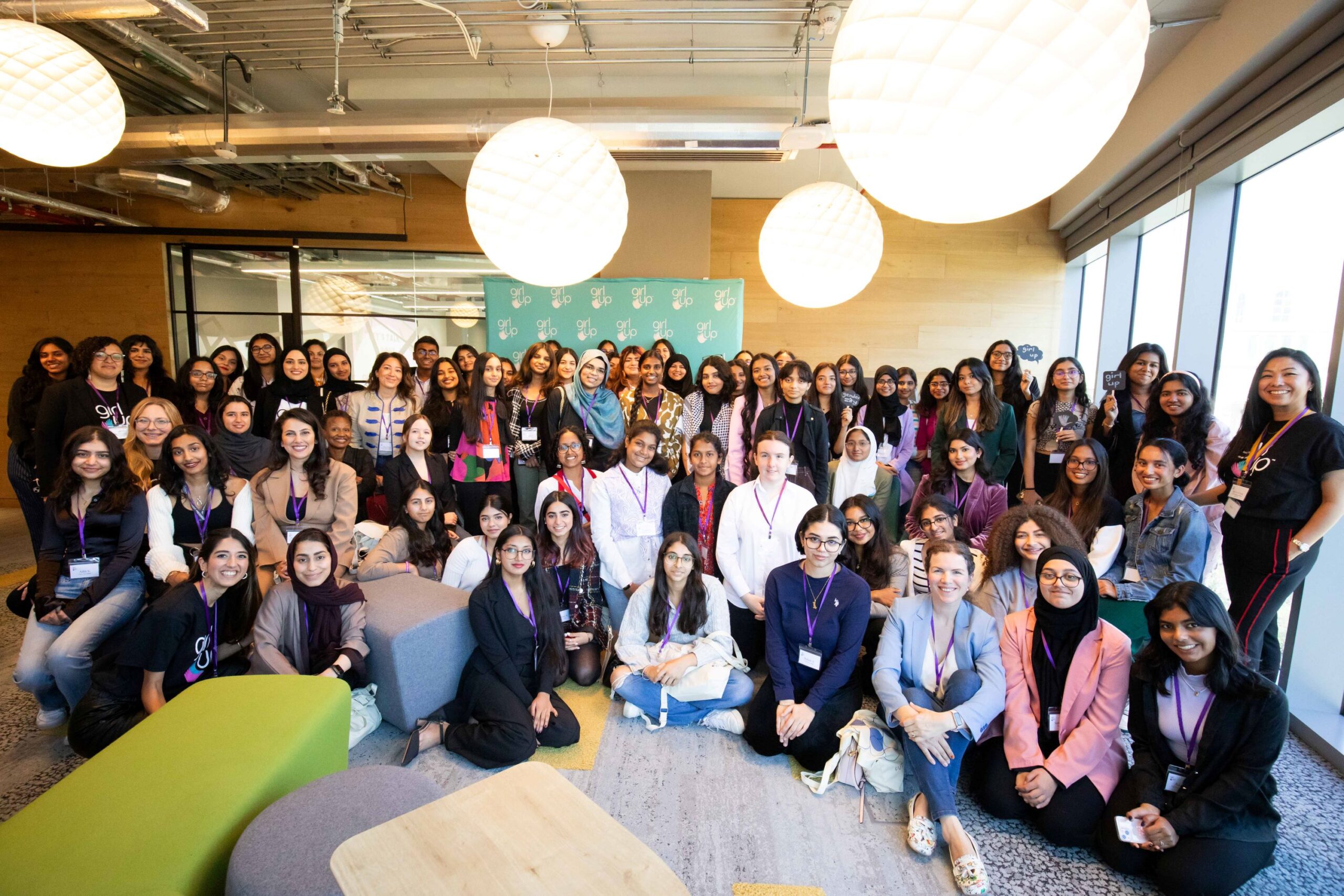A group of youth leaders pose together at the UAE Leadership Summit.